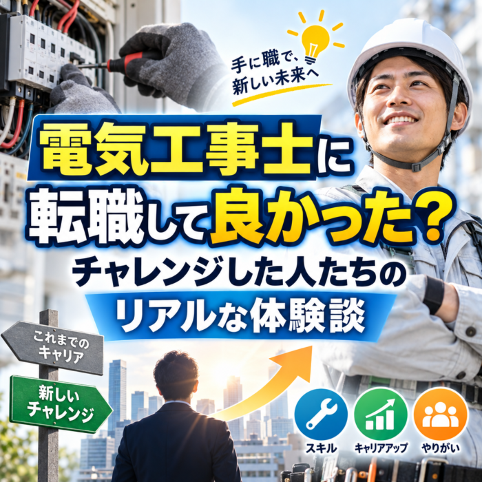 電気工事士に転職して良かった？チャレンジした人たちのリアルな体験談