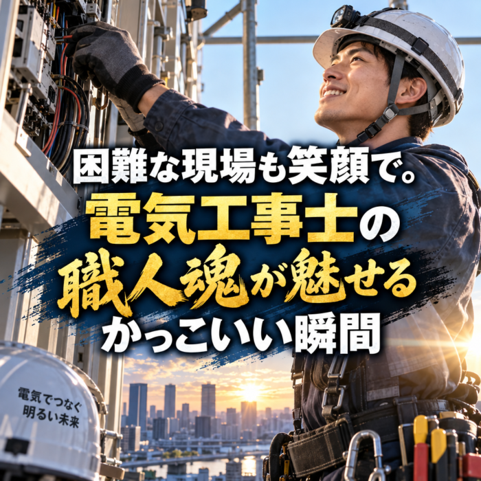 困難な現場も笑顔で。電気工事士の職人魂が魅せるかっこいい瞬間