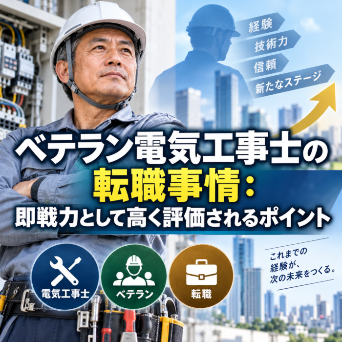 ベテラン電気工事士の転職事情：即戦力として高く評価されるポイント